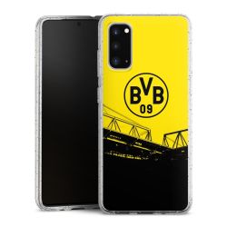 Silikon Glitter Case transparent-silber