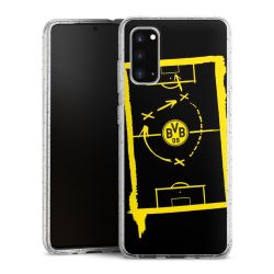 Silikon Glitter Case transparent-silber