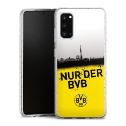 Silikon Glitter Case transparent-silber