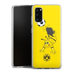 Silikon Glitter Case transparent-silber