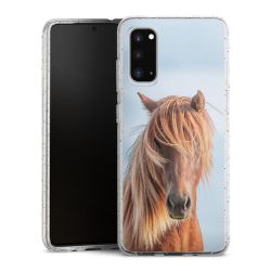 Silikon Glitter Case transparent-silber