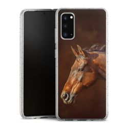 Silikon Glitter Case transparent-silber