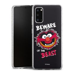 Silikon Glitter Case transparent-silber