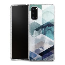 Silikon Glitter Case transparent-silber