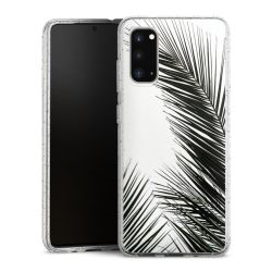 Silikon Glitter Case transparent-silber