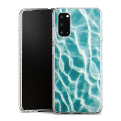 Silikon Glitter Case transparent-silber