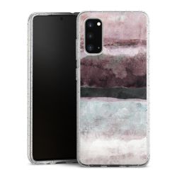 Silikon Glitter Case transparent-silber