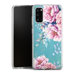 Silikon Glitter Case transparent-silber