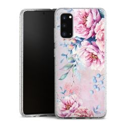 Silikon Glitter Case transparent-silber