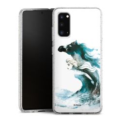 Silikon Glitter Case transparent-silber