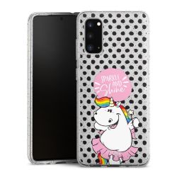 Silikon Glitter Case transparent-silber