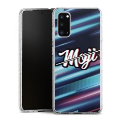 Silikon Glitter Case transparent-silber