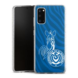 Silikon Glitter Case transparent-silber