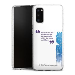 Silikon Glitter Case transparent-silber