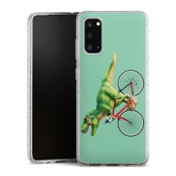 Silikon Glitter Case transparent-silber