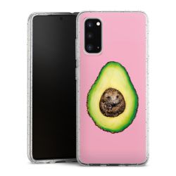 Silikon Glitter Case transparent-silber