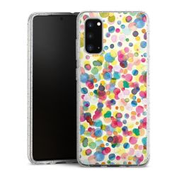 Silikon Glitter Case transparent-silber