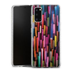 Silikon Glitter Case transparent-silber