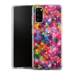Silikon Glitter Case transparent-silber
