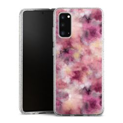 Silikon Glitter Case transparent-silber