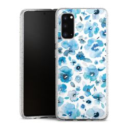 Silikon Glitter Case transparent-silber