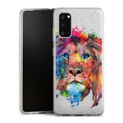 Silikon Glitter Case transparent-silber