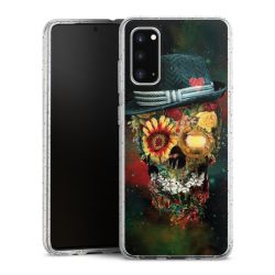 Silikon Glitter Case transparent-silber