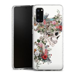Silikon Glitter Case transparent-silber