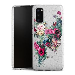 Silikon Glitter Case transparent-silber