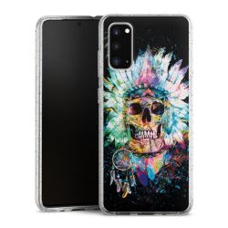 Silikon Glitter Case transparent-silber