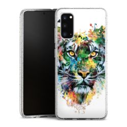 Silikon Glitter Case transparent-silber