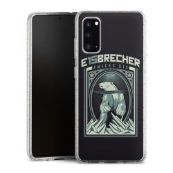 Silikon Glitter Case transparent-silber