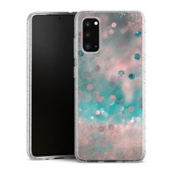 Silikon Glitter Case transparent-silber