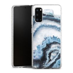 Silikon Glitter Case transparent-silber