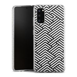 Silikon Glitter Case transparent-silber