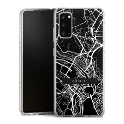 Silikon Glitter Case transparent-silber