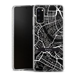 Silikon Glitter Case transparent-silber