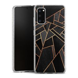 Silikon Glitter Case transparent-silber