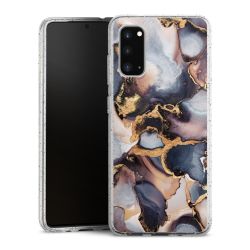 Silikon Glitter Case transparent-silber