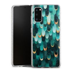 Silikon Glitter Case transparent-silber