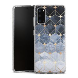 Silikon Glitter Case transparent-silber