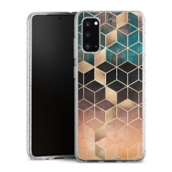 Silikon Glitter Case transparent-silber