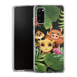 Silikon Glitter Case transparent-silber