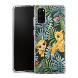 Silikon Glitter Case transparent-silber