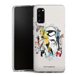 Silikon Glitter Case transparent-silber