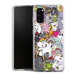 Silikon Glitter Case transparent-silber