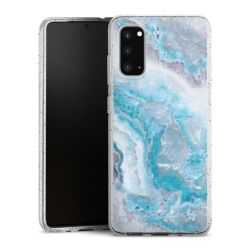 Silikon Glitter Case transparent-silber