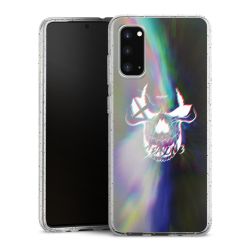 Silikon Glitter Case transparent-silber