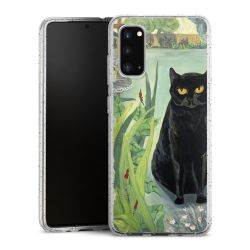 Silikon Glitter Case transparent-silber