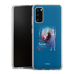 Silikon Glitter Case transparent-silber